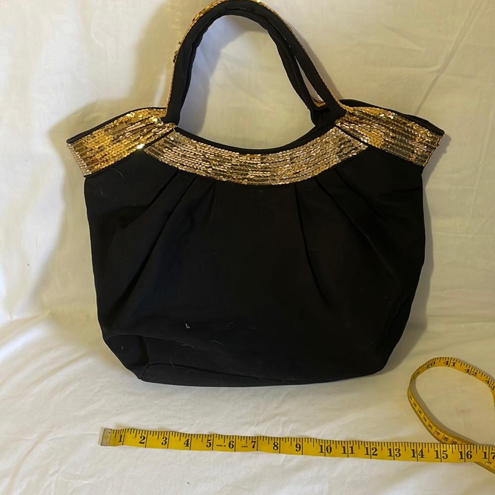 Black Sequin Mini Tote